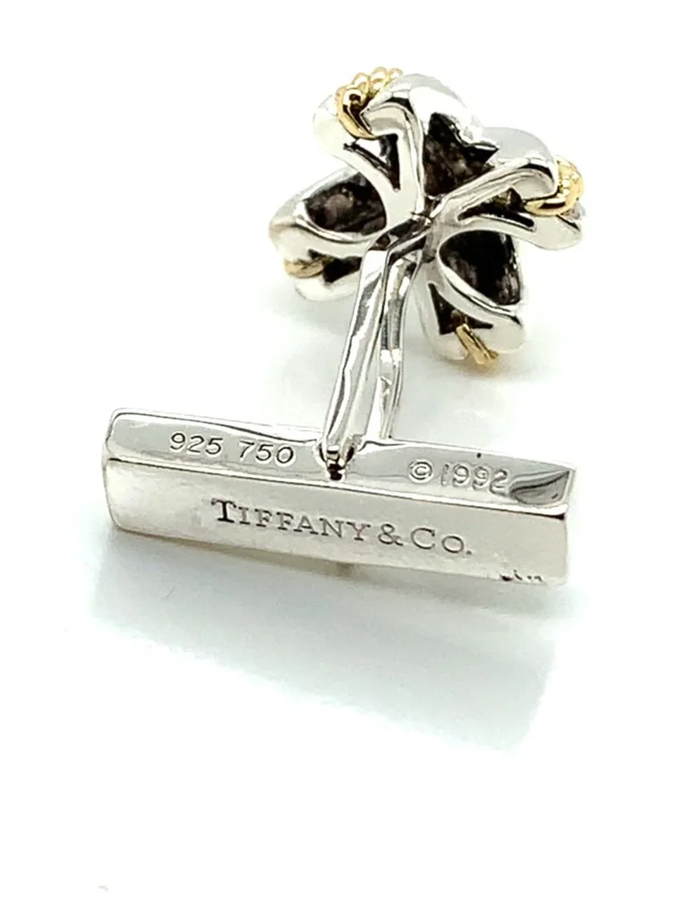 Tiffany & Co. Sterling Silver and 18K Yellow Gold Cufflinks